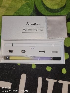 StylusHome High Sensitivity Stylus Set - White with Pastel Yellow & Lavender